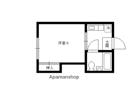 ドメーヌ上賀茂(1K/2階)の間取り写真