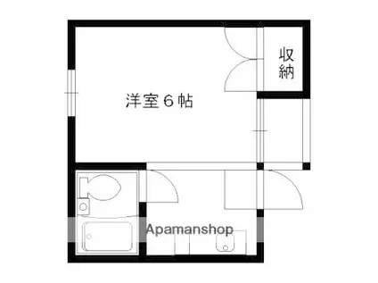 グリーンヒル北山(1K/3階)の間取り写真