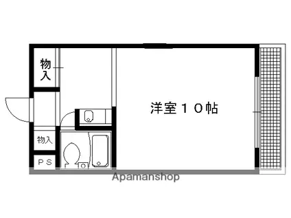 川端ハイツ(1K/3階)の間取り写真