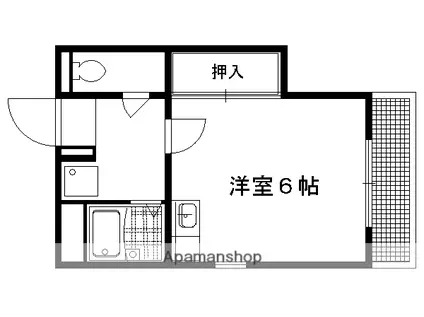 熊野道谷口マンション(ワンルーム/3階)の間取り写真