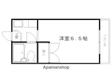 とみやグリーンレジデンス(1K/1階)の間取り写真