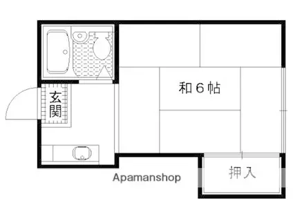 シティハイツ鞍馬口(1K/2階)の間取り写真