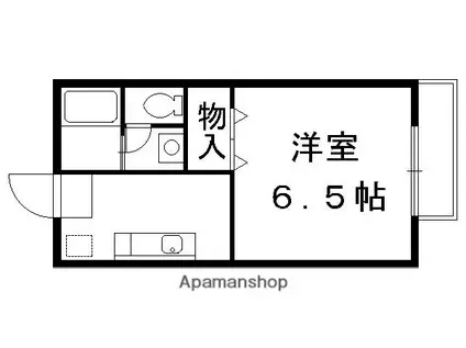 サンビレッジ大北山AB棟(1K/1階)の間取り写真