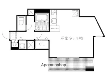 スワンズ京都西陣(ワンルーム/5階)の間取り写真