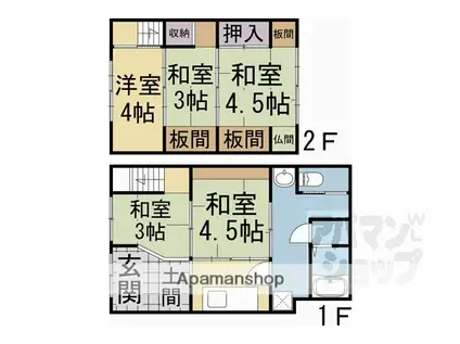 上京区挽木町貸家(5K)の間取り写真