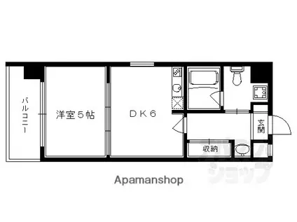 G-STAGE京都油小路(1DK/2階)の間取り写真