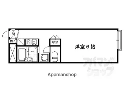 レオパレスグローバルI(1K/2階)の間取り写真