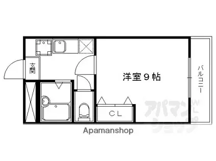 フロイデ内田(1K/2階)の間取り写真