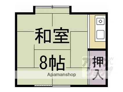 プチハウス等持院(1K/2階)の間取り写真