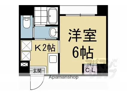 ロータス西陣(1K/5階)の間取り写真