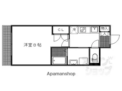 モンシャンブル室町(1K/1階)の間取り写真