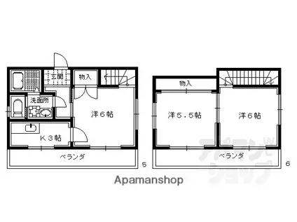アルカス二条(3K/5階)の間取り写真