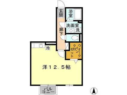 UNO HOUSE(ワンルーム/2階)の間取り写真