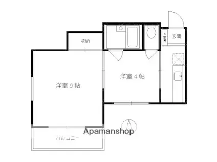 ドルチェシバタ(2K/2階)の間取り写真