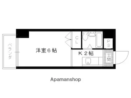 ファーマシー21(1K/7階)の間取り写真