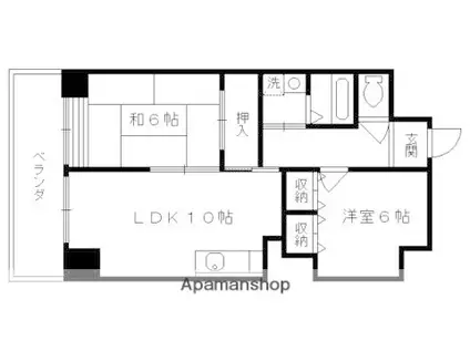 イスターナ吉祥院(2LDK/4階)の間取り写真
