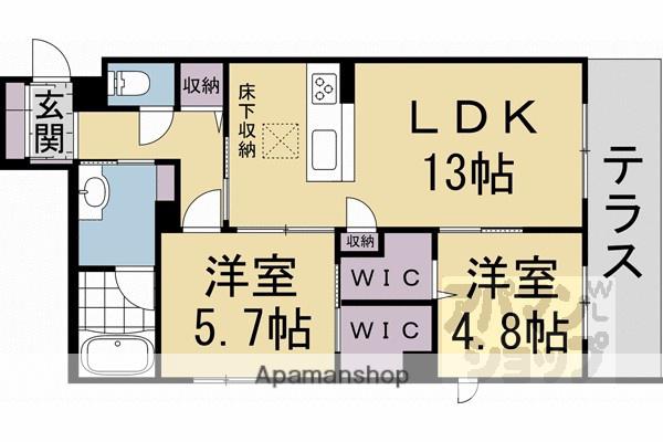 グランメゾン ヒラキ(2LDK/1階)の間取り写真