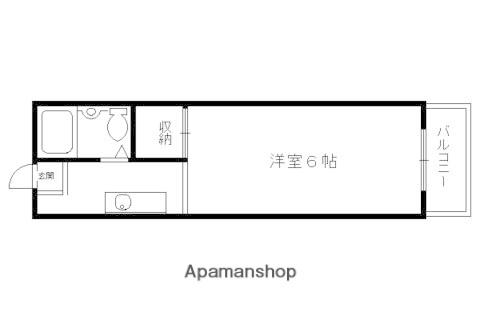 アスビール三条(1K/4階)の間取り写真