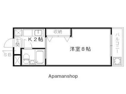 リバティベル(1K/3階)の間取り写真