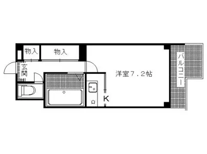ハウス6(1K/1階)の間取り写真