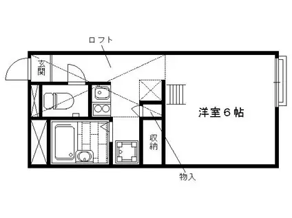 レオパレスALTAI(1K/2階)の間取り写真