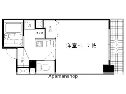レスパスエラン(1K/2階)の間取り写真