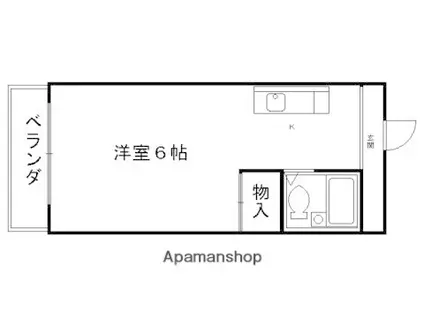 ハイツシャンピニオン(1K/3階)の間取り写真