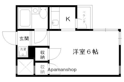 二条グランドハイツ(1K/2階)の間取り写真