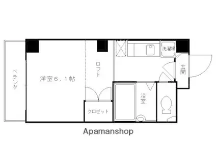 プレイス梅小路(1K/3階)の間取り写真