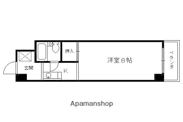 サンハイツ西(1K/3階)の間取り写真