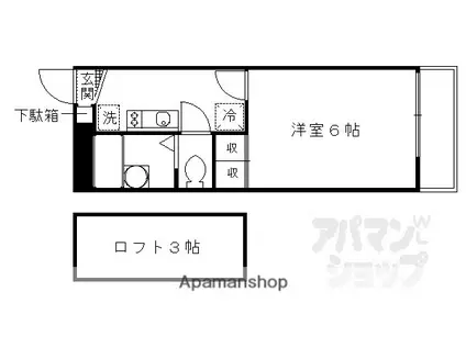 FORTUNA(1K/1階)の間取り写真