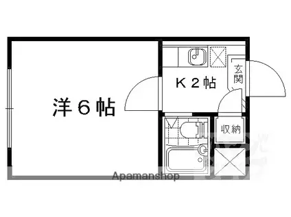 コミュニティ41(1K/1階)の間取り写真
