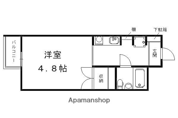 ハイツ白鷺(1K/1階)の間取り写真