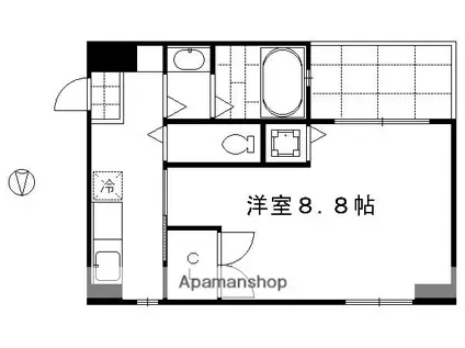 シャトレナカイ三条(1K/3階)の間取り写真