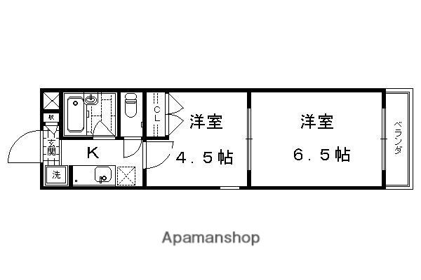 エレガンス東寺(2K/3階)の間取り写真