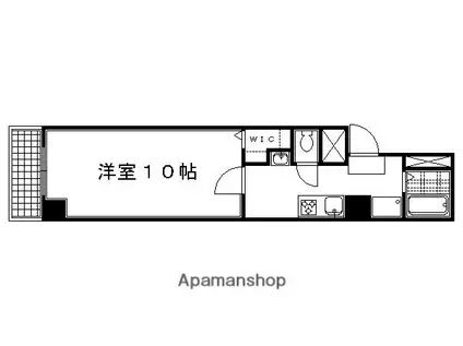 SAWARABIハイッテン(1K/6階)の間取り写真