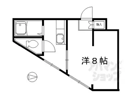 ジュネス東條(1K/3階)の間取り写真