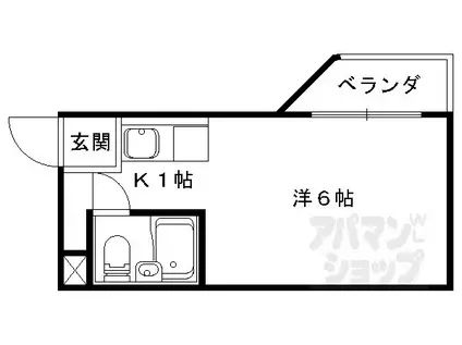 アルビオンシティ京都沢町(ワンルーム/3階)の間取り写真