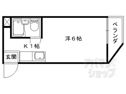 アルビオンシティ京都沢町(ワンルーム/1階)の間取り写真