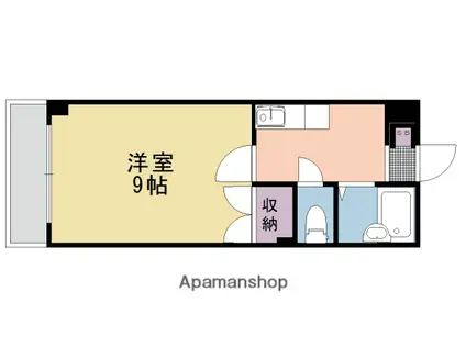 ソリュード(1K/2階)の間取り写真