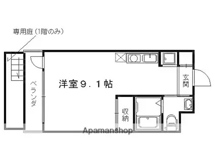 G-DESIGN京都西院(1K/1階)の間取り写真