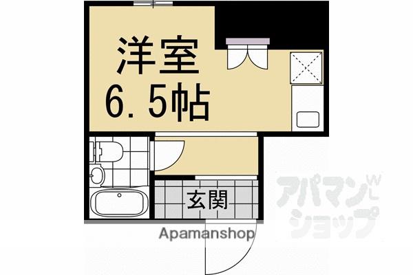 ルピエ四条(ワンルーム/2階)の間取り写真