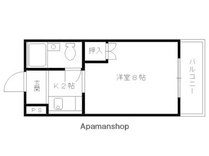 レジデンスタイコー(1K/1階)の間取り写真