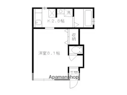 プチ・シャトー伏見(1K/1階)の間取り写真