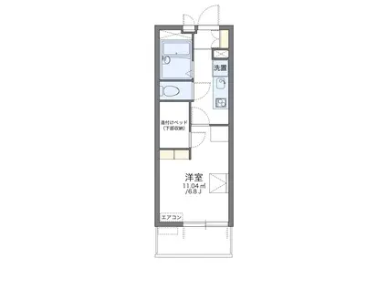 レオパレスSOARER3(1K/2階)の間取り写真