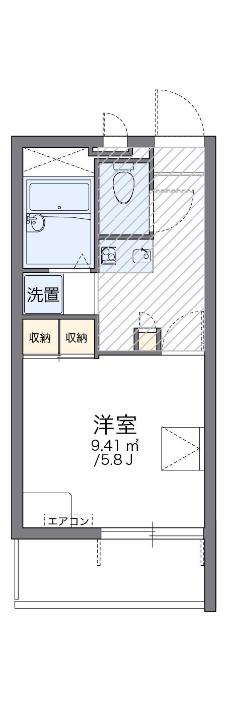 レオパレス琵琶湖(1K/2階)の間取り写真