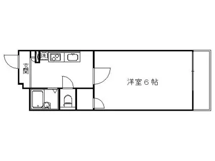 レオパレス東寺(1K/1階)の間取り写真