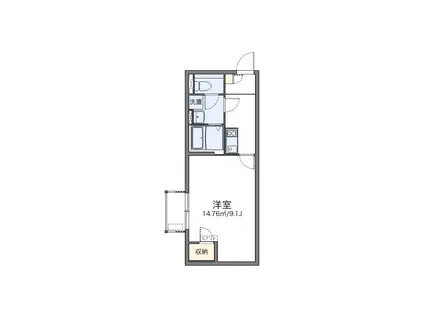 レオネクストシャルム桃山(1K/1階)の間取り写真