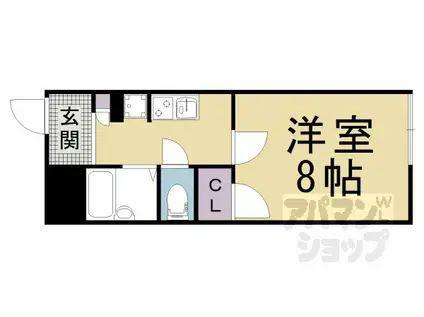 レオパレスひつかわ(1K/2階)の間取り写真