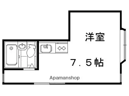 メゾンノール(ワンルーム/1階)の間取り写真